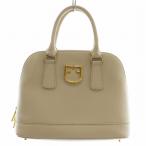 フルラ FURLA ファンタスティカ ドームバッグ S 2WAY ショルダー バッグ ハンド レザー ロゴ ゴールド金具 ベージュ レディース