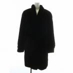  SaGa норка SAGA MINK серебряный SaGa меховое пальто внешний мех стриженая норка средний плечо накладка F чай цвет Brown 