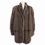  SaGa норка SAGA MINK Roberto Ricciro ремень Ricci золотой SaGa Royal норка меховое пальто половина длина чай Brown #GY13 женский 