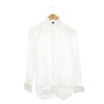  cell tiCERRUTI 1881 сорочка рубашка Wing цвет двойной запонки соотношение крыло земля узор формальный 14.5/37 S белый белый 