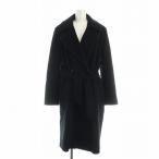 ショッピング古着 マックスマーラステュディオ Max Mara Studio マニュエラ チェスターコート 長袖 総裏地 ロング アンゴラ 42 L 黒 ブラック