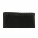ボッテガヴェネタ BOTTEGA VENETA 長財布 お札入れ 二つ折り レザー イントレチャート 黒 ブラック 1Z0697 V4651 1000