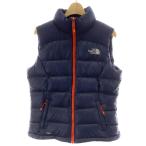 ザノースフェイス THE NORTH FACE ダウンベスト 700フィルパワー ロゴ刺繍 85 M 紺 ネイビー オレンジ NFV1DD82 /MP ■GY18 メンズ