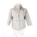 TONFUR мех жакет мех кролика мех передний крюк 7 минут рукав общий подкладка S серый /MN4 #GY18 женский 