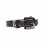 ゴヤール GOYARD 2006年製 首輪 リード ペット用 小型犬用 レザー ヘリンボーン 総柄 青 ブルー /XZ ■GY11 その他