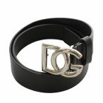 ドルチェ&ガッバーナ ドルガバ DOLCE&GABBANA ベルト レザー バックル DGロゴ シルバー金具 80/32 黒 ブラック BC4400