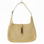 グッチ GUCCI ハンドバッグ ワンショルダーバッグ ジャッキー キャンバス レザー 革 GG柄 ロゴ ロック金具 ベージュ 0013735 002046 /CK14