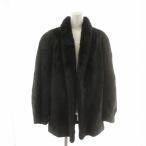  SaGa норка SAGA MINK серебряный SaGa меховое пальто половина средний норка мех общий подкладка 15 номер чёрный черный /MP #GY18 женский 