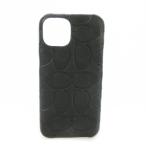  Coach COACH iphone14 смартфон кейс type вдавлено . Logo signature чёрный черный /AO5 #GY18 женский 