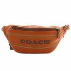 コーチ COACH ワーレン ベルト バッグ ボディバッグ ウエストバッグ ショルダー ストライプ ロゴ オレンジ 茶色 ブラウン CH000