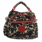 キプリング KIPLING ハンドバッグ ショルダー 2WAY ナイロン ロゴ 総柄 黒 ブラック 白 ホワイト /XZ ■GY11 レディース