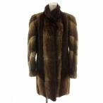  меховое пальто длинный норка мех общий подкладка с высоким воротником чай Brown бежевый многоцветный /MP #GY18 женский 