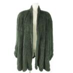  No-brand меховое пальто средний длина topa- кролик мех зеленый зеленый /AO12 #GY18 женский 