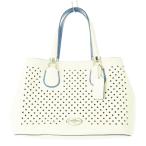 未使用品 コーチ COACH 34971 スモール キット キャリオール 2way ショルダーバッグ ハンドバッグ レザー パンチング バイカラー 白