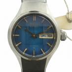 未使用品 セイコー SEIKO 腕時計 ヴィンテージ アンティーク ウォッチ 自動巻き 21石 9面 カットガラス デイデイト 青文字盤 2706-0310