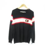  Tommy Hilfiger TOMMY HILFIGER GOLF вязаный свитер V шея длинный рукав распределение цвета Logo Golf XL темно-синий темно-синий /AO12 #GY42 мужской 