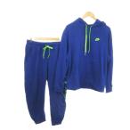  Nike NIKE тренировочный выставить верх и низ тянуть Parker брюки-джоггеры переключатель Logo спорт XL синий голубой /MN15 #GY42 мужской 