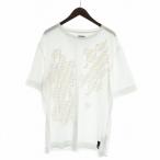 フェンディ FENDI Tシャツ カットソー 半袖 ロゴ ズッカ柄 総柄 XL 白 ホワイト ■GY18 /MQ メンズ