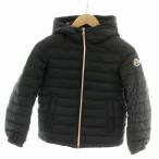 モンクレール MONCLER ALIM ダウンジャケット フード トリコロール ロゴ ワッペン 10A 140 黒 1A00036 54A81 男の子 女の子 キッズ