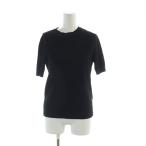 フェンディ FENDI ニット カットソー 半袖 ズッカ柄 総柄 ロゴ 36 XS 黒 ブラック FZY934 ABWQ ■GY17 /MQ レディース