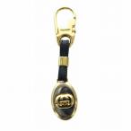  Gucci GUCCI брелок для ключа очарование ремешок Inter locking Logo кожа чёрный черный Gold цвет #GY18 /MQ #OH женский 