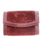 ji van si.GIVENCHY Vintage чехол для ключей 3. складывать кожа кожа замша 6 полосный Logo красный красный /CK32 #GY18 женский 