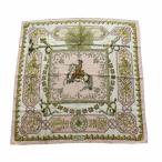 ショッピングHERMES エルメス HERMES カレ 90 LVDOVICVS MAGNVS 白い馬に跨ったルイ14世 大判スカーフ ストール ロゴ 絹 シルク ピンク レディース