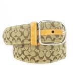  Coach COACH ремень парусина кожа кожа signature S чай Brown бежевый 8573 /CK24 #GY18 мужской 