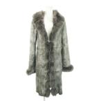  No-brand меховое пальто Пальто Честерфилд мех кролика мех длинный передний крюк серый /MN9 #GY18 женский 