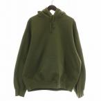 SUPREME 23AW Satin Applique Hooded Sweatshirt パーカー スウェット 長袖 裏起毛 プルオーバー ロゴ サテンアップリケ 刺繍 L 緑