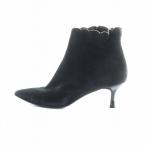 ショッピングブーティー サルヴァトーレフェラガモ Salvatore Ferragamo ブーティ ショートブーツ サイドジップ スエード レザー ロゴ ポインテッドトゥ