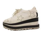 ステラマッカートニー STELLA McCARTNEY エリス シューズ ウエッジソール プラットフォーム 星柄 36.5 白 ホワイト 501742 /UO