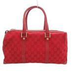 グッチ GUCCI 000・0846 ハンドバッグ キャンバス レザー GG柄 総柄 赤 レッド /JS ■GY11 レディース