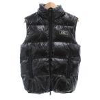 ショッピングディースクエアード ディースクエアード DSQUARED2 美品 ダウンベスト ジップアップ ナイロン ロゴ 42 XS 黒 ブラック /AE ■GY18 メンズ