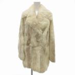 JUNO меховое пальто мех кролика средний длина слоновая кость /JS #GY18 женский 