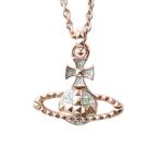 ヴィヴィアンウエストウッド Vivienne Westwood ネックレス アクセサリー ペンダント ロゴ オーブ ラインストーン ピンクゴールド色
