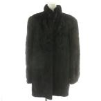  SaGa норка SAGA MINK серебряный SaGa меховое пальто средний половина черный норка мех мех общий подкладка 15 номер большой размер чёрный черный 