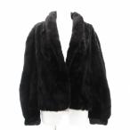  не использовался товар T.K Fur Excellent Fur с биркой норка меховое пальто шаль цвет короткий 11 чёрный черный /AE #GY18 женский 