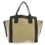 ショッピングchloe クロエ CHLOE アリソン トートバッグ ハンド レザー ロゴ バイカラー アイボリー 黒 ブラック 3S0164-703 /XZ ■GY18 レディース