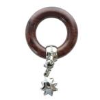 エルメス HERMES スカーフリング アクセサリー ウッド ロゴ 刻印 箱付き 茶 ブラウン ■GY17 /MQ ■OH レディース