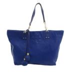 トリーバーチ TORY BURCH タッセル トートバッグ レザー 革 ダブルTロゴ 青 ブルー /UO ■GY13 レディース