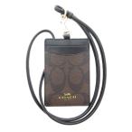  Coach COACH футляр для карточек чехол для пропуска signature Logo темно-коричневый /AE #GY18 женский 