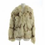MEDIA J 毛皮コート フォックスファー 長袖 総裏地 ミドル F 白 ホワイト ■GY18 /MQ レディース