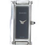 グッチ GUCCI 1500L 腕時計 ウォッチ クォーツ アナログ 黒文字盤 ロゴ バングル ホースビット シルバーカラー 銀色 /MQ ■GY18