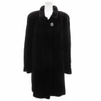 EMBA Enba меховое пальто стриженая норка мех длинный F чёрный черный /JS #GY18 женский 