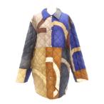  Salvatore Ferragamo Salvatore Ferragamo стеганная куртка с хлопком шелк шелк gun chi-ni рисунок XL оттенок бежевого многоцветный 