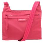 ショッピングロンシャン ロンシャン LONGCHAMP 美品 ル プリアージュ クロスボディ ショルダーバッグ 斜めがけ ナイロン ロゴ ピンク マゼンタ レディース