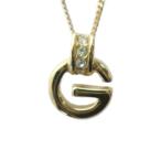 ショッピングラインストーン ジバンシィ GIVENCHY ネックレス アクセサリー ペンダント ロゴ ラインストーン ゴールド色 ■GY18 /MQ レディース