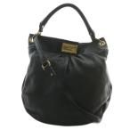 マークバイマークジェイコブス MARC by MARC JACOBS ハンドバッグ ショルダー 2WAY レザー ロゴプレート ゴールド金具 黒