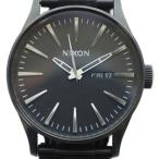 ショッピングnixon ニクソン NIXON NEVER BE LATE THE SENTRY SS 腕時計 ウォッチ クォーツ 黒文字盤 カレンダー付き ロゴ 黒 ブラック ■GY18